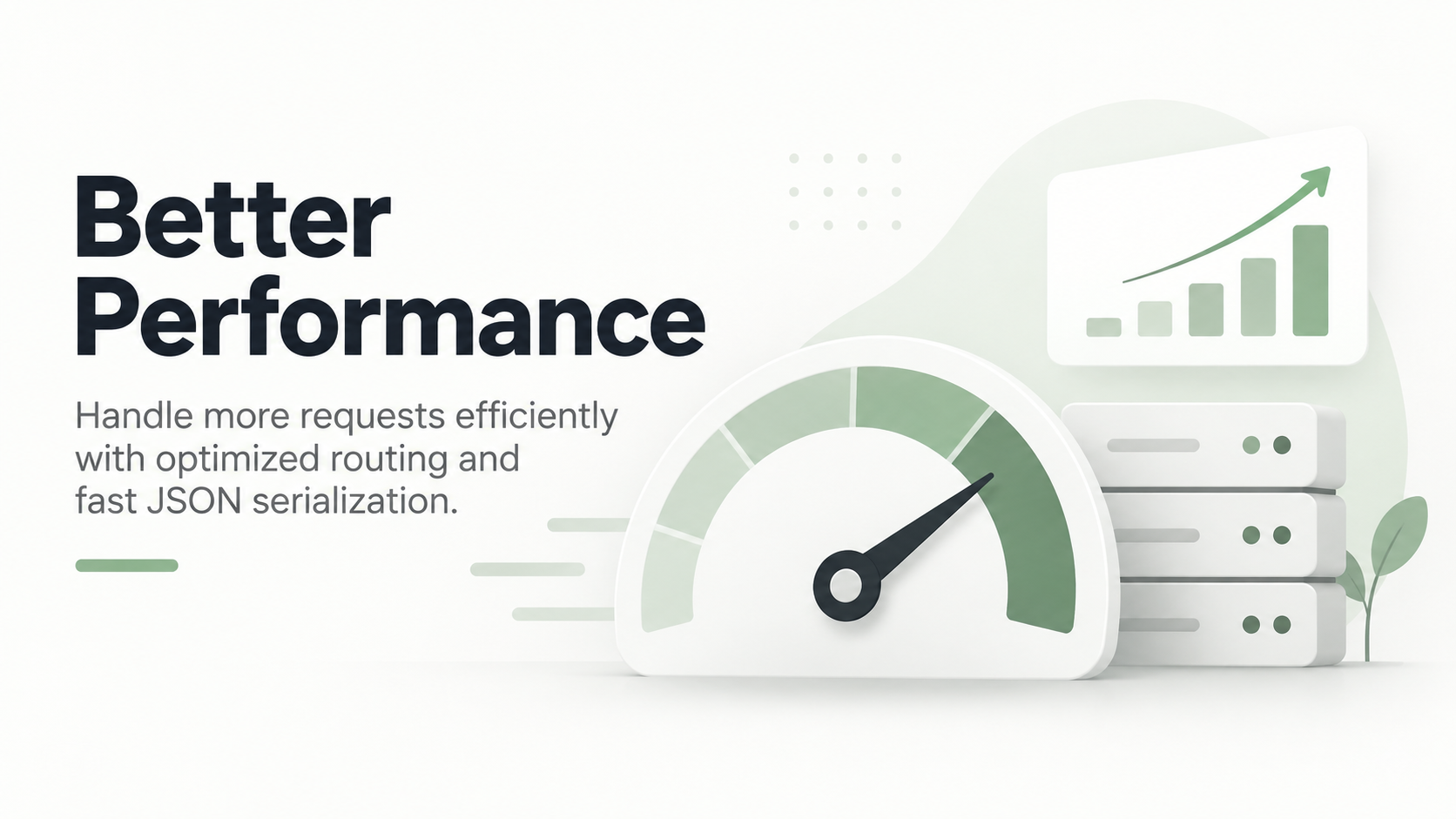 Fastify backend performance illustration showing efficient HTTP request handling and optimized routing.
